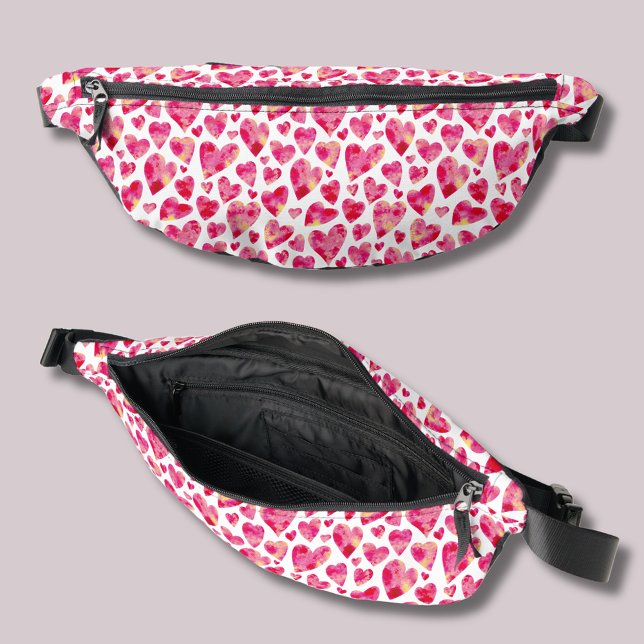 Niedlich Girly Heart Bauchtasche (Girly love heart pink fanny pack. Other bag styles available.)