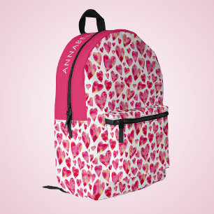 Niedlich Girly Heart Bedruckter Rucksack