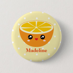 Niedlich Girly Kawaii Happy Sweet Orange Individue Button