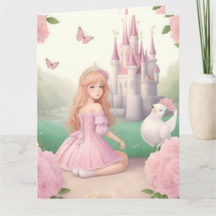 Niedlich Girly Pastel Pink Princess Karte