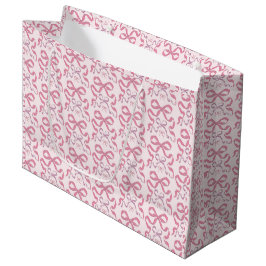 Niedlich Girly Pink Ästhetik Bow Große Geschenktüte
