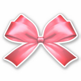 Niedlich Girly Pink Coquette Ästhetische Bow Aufkleber