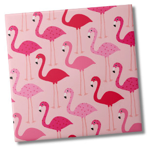 Niedlich Girly Pink Flamingo Muster Fliese