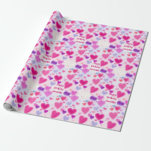 Niedlich Girly Pink Herzlichen Glückwunsch zum Geb Geschenkpapier