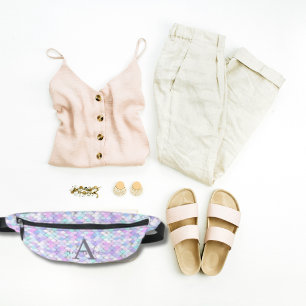 Niedlich Girly Pink Lila Meerjungenskala Personali Bauchtasche