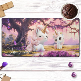 Niedlich Girly Pink Magical Unicorn Schreibtischunterlage