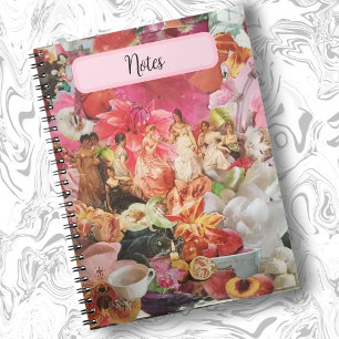 Niedlich Girly Spiral Notebook, Pink Ladys Floral Notizblock