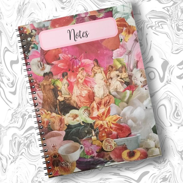 Niedlich Girly Spiral Notebook, Pink Ladys Floral Notizblock (Von Creator hochgeladen)