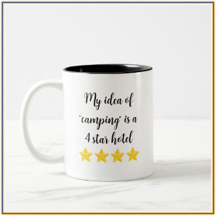 Niedlich Glam Girl Quote Camping Zweifarbige Tasse
