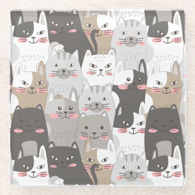 Niedlich Glasuntersetzer (Vorderseite)