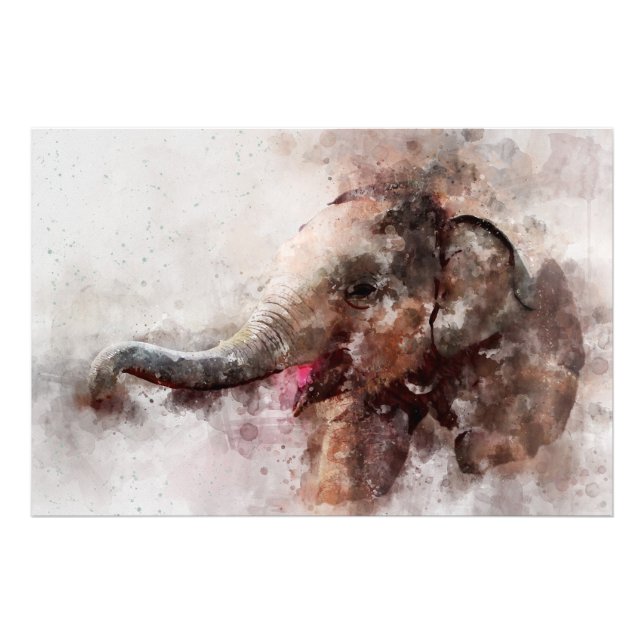 Niedlich, glücklich und spielerisch Baby Asian Ele Fotodruck (Vorne)