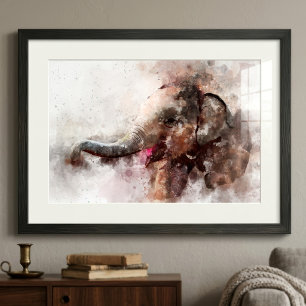 Niedlich, glücklich und spielerisch Baby Asian Ele Fotodruck