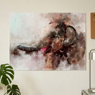 Niedlich, glücklich und spielerisch Baby Asian Ele Poster