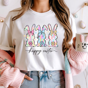Niedlich glückliche Ostern, Pastel Bunnies & Flora T-Shirt