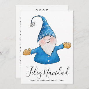 Niedlich Gnome 2025 Kalender Feliz Navidad Weihnac Feiertagskarte