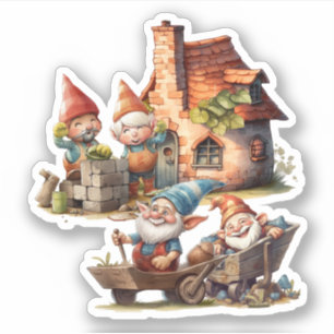 Niedlich Gnome-Aufkleber Aufkleber