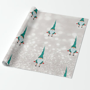 Niedlich Gnome Bokeh Holiday Geschenkpapier