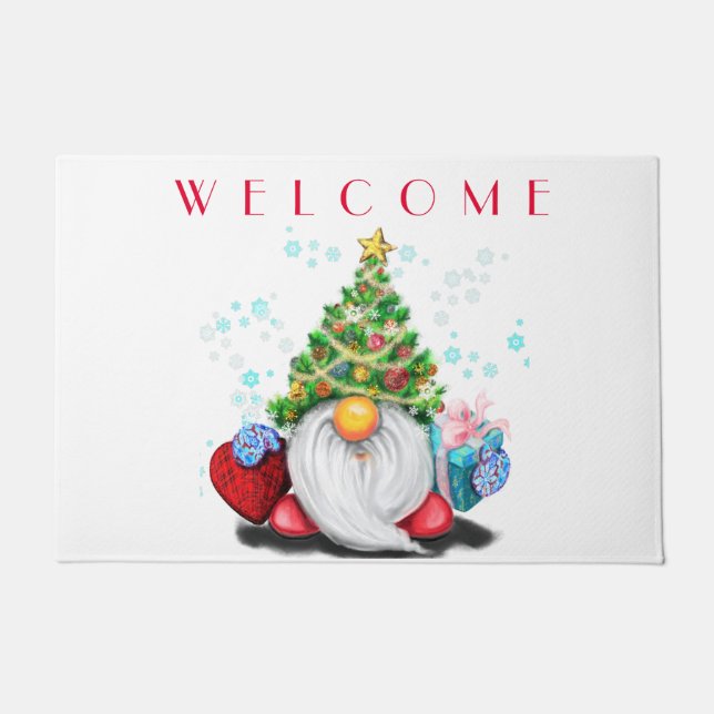Niedlich Gnome Christmas Doormat Fußmatte (Vorderseite)