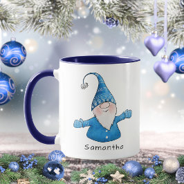 Niedlich Gnome Custom Blue Weihnachten Tasse