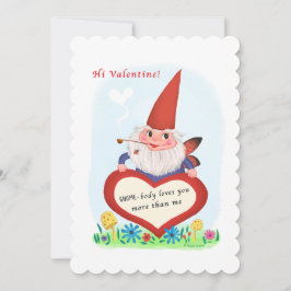 Niedlich Gnome Fairy Vintag Valentine Feiertagskarte