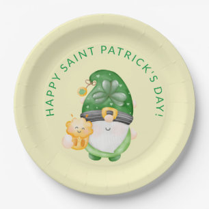 Niedlich Gnome Happy St. Patricks Day-Party Pappteller