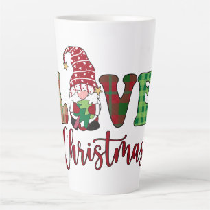 Niedlich Gnome Liebe Weihnachtsbüffalo Kariert Milchtasse