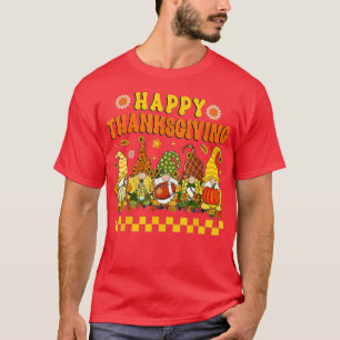 Niedlich Gnome Pumpkin Herbst Hippie Happy Thanksg T-Shirt