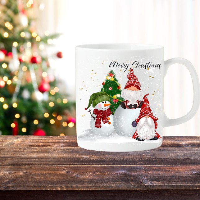 Niedlich Gnome Snowman Weihnachtsgeschenk Kaffeetasse (Von Creator hochgeladen)