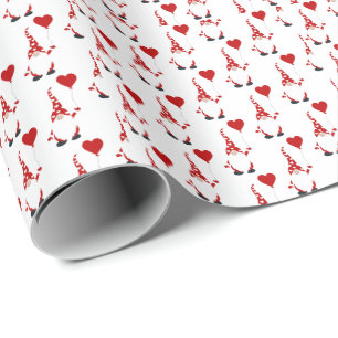 Niedlich Gnome Valentine Geschenkpapier