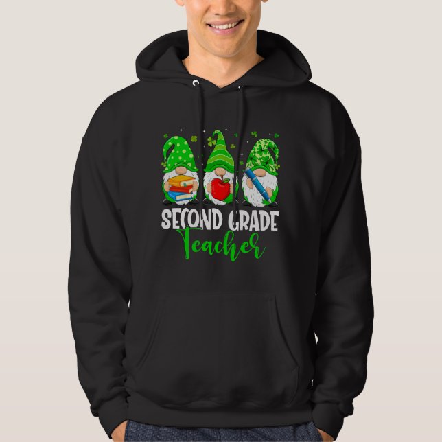 Niedlich Gnomes 2. Klasse Lehrer Squad St Patricks Hoodie (Vorderseite)