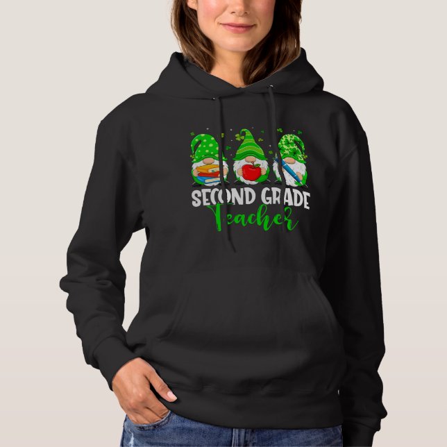 Niedlich Gnomes 2. Klasse Lehrer Squad St Patricks Hoodie (Vorderseite)