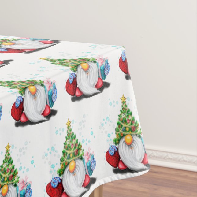 Niedlich Gnomes Christmas Tablecloth Tischdecke (Beispiel)