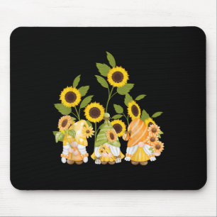 Niedlich Gnomes Sonnenblumen Garten Frauen Sommer Mousepad
