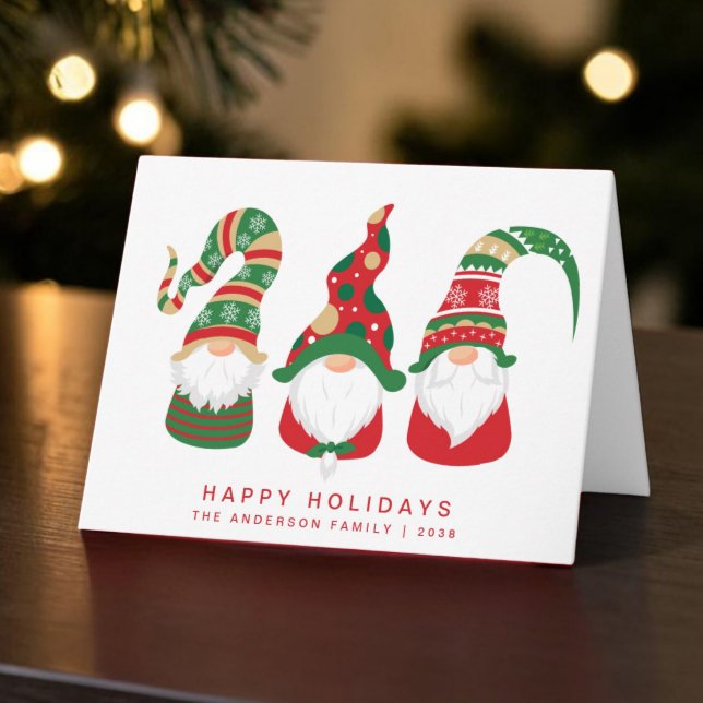 Niedlich Gnomes Weihnachten (Christmas gnomes bring joy, laughter, and a touch of magic to your holiday season cards)