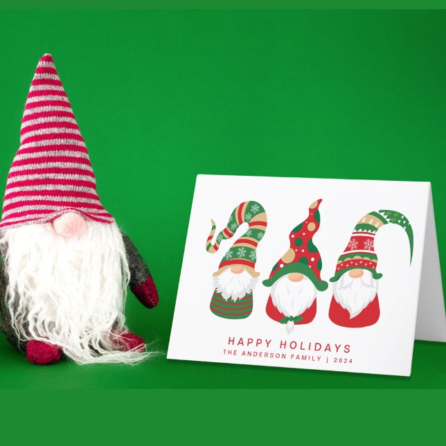 Niedlich Gnomes Weihnachten (Christmas gnomes bring joy, laughter, and a touch of magic to your holiday season cards)