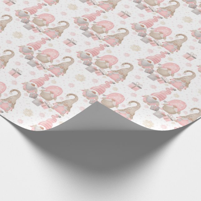 Niedlich Gnomes Weihnachtswrapping Paper Geschenkpapier (Ecke)