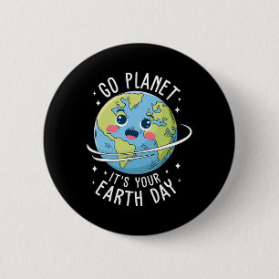 Niedlich Go Planet Der Tag der Erde 2025 Lehrerkin Button