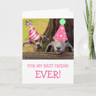 Niedlich Goat Best Friend Geburtstag Karte