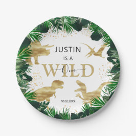 Niedlich Gold Dinosaurier Kindergeburtstag Dino Tr Pappteller