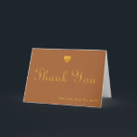 Niedlich Gold Herzlichen Dank Dankeskarte<br><div class="desc">Es ist eine niedliche Goldfolie Herz Danke Karte. Text und Design können für jede Einladungskarte angepasst werden.</div>