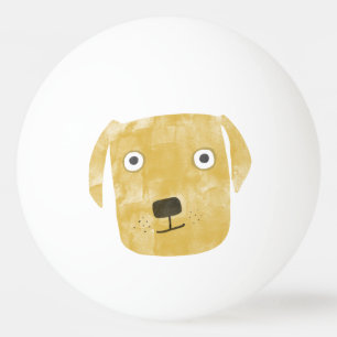 Niedlich Golden Labrador Retriever Dog Wasserfarbe Tischtennisball