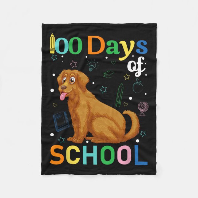 Niedlich Golden Retriever Dog Lovers Student 100.  Fleecedecke (Vorderseite)