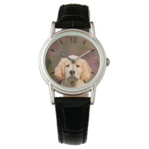 Niedlich Golden Retriever Dog Welpengesicht — Wähl Armbanduhr