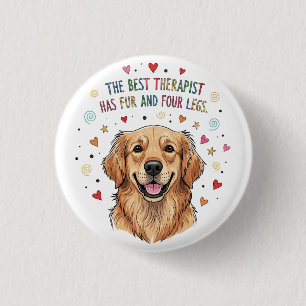 Niedlich Golden Retriever Doodle Button