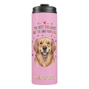 Niedlich Golden Retriever Doodle Thermosbecher