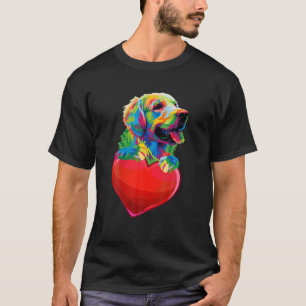 Niedlich Golden Retriever Herzchen Hund Liebhaber T-Shirt