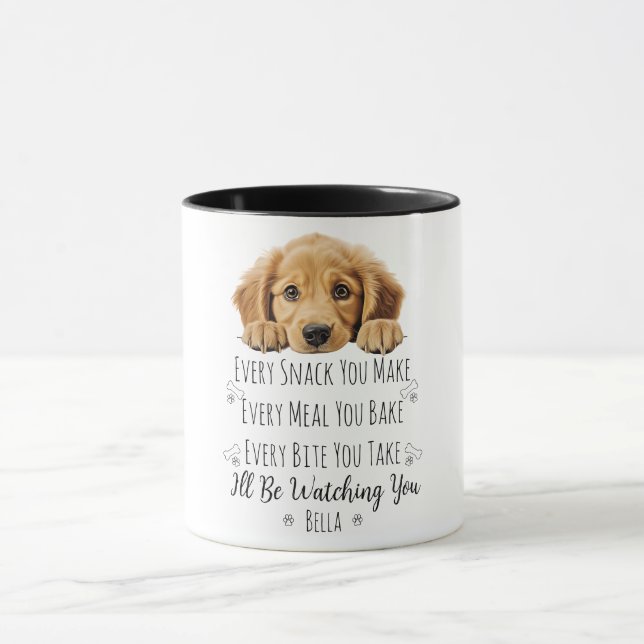 Niedlich Golden Retriever Hund Funny Custom Tasse (Zentrum)