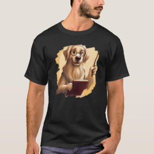 Niedlich Golden Retriever Lehrerin Professor Schoo T-Shirt