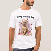 Niedlich Golden Retriever Mama Blume Glückliche Mu