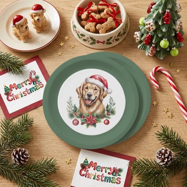 Niedlich Golden Retriever Pappteller (Von Creator hochgeladen)